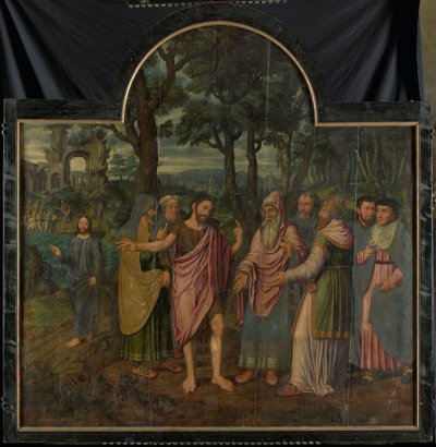 Jean-Baptiste admoneste les pharisiens, panneau central d