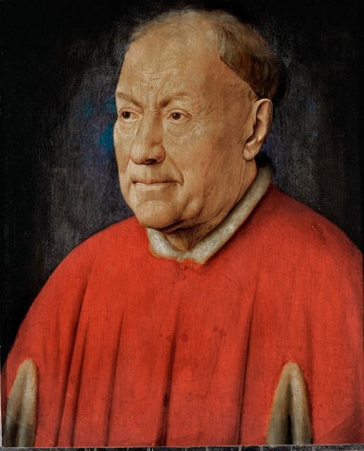 Cardinal Niccolo Albergati, envoyé papal aux Pays-Bas espagnols ... (huile sur bois de chêne) - Jan van Eyck