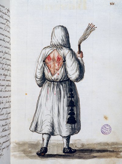 Confrérie des Battuti, arrivée du nord en 1399 et non acceptée à Venise par le Doge Antonio Venier, Volume II, f 88, par Giovanni di Grevembroch - Jan van Grevenbroeck