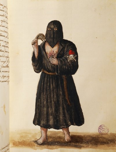 Confrérie des Pénitents, accompagnant le cortège funèbre des citoyens importants à la basilique Saint-Marc à Venise, Volume II, f 89 - Jan van Grevenbroeck