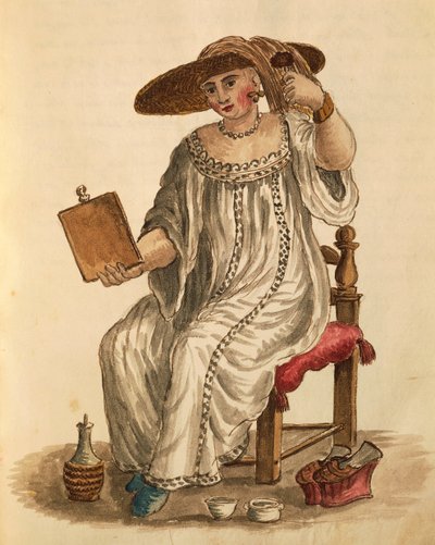 Dame se maquillant - Jan van Grevenbroeck