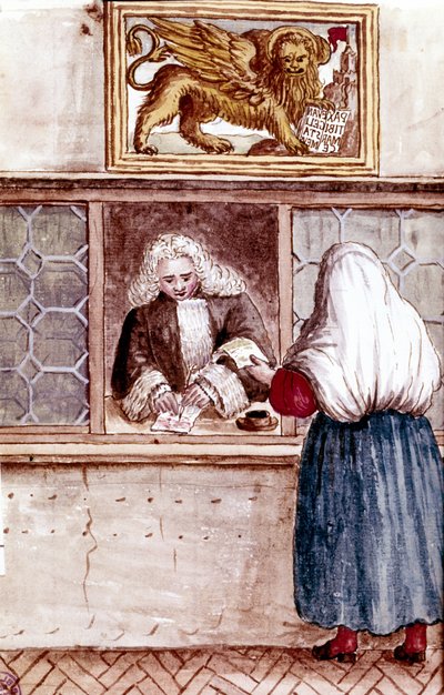 Mont-de-piété à Venise. Dessin à l