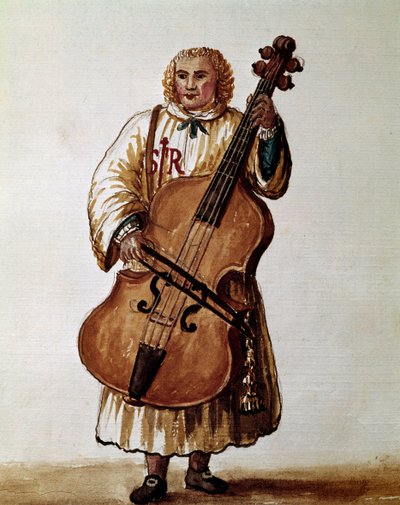 Musicien de rue (musicien ambulant) Dessin à l