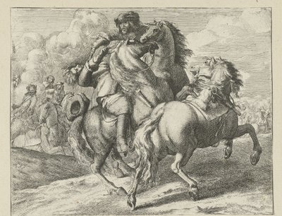 Militaire à cheval abattu - Jan van Huchtenburg (possibly copy after)