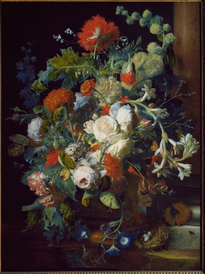 Nature morte. Panier de fleurs - Jan van Huysum