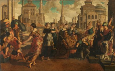 Salomon et la reine de Saba - Jan van Scorel (circle of)