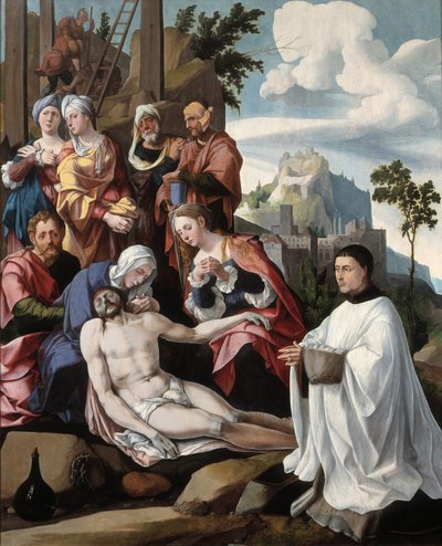La Lamentation sur le Christ avec un donateur - Jan van Scorel
