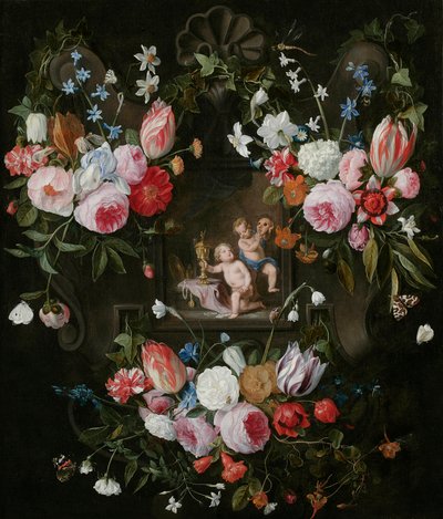 Nature morte de fleurs autour d