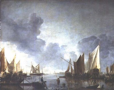 Un calme, avec un dignitaire annoncé dans une barge d