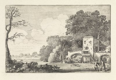 Paysage avec le renvoi d
