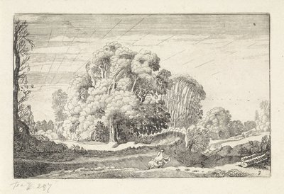 Cavalier dans un paysage au lever du soleil - Jan van de Velde (II)