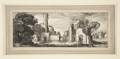 Paysage avec un château en ruines - Jan van de Velde II