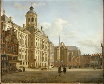 La rue du Dam et le nouvel hôtel de ville d
