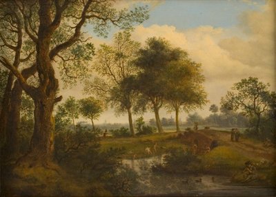Paysage avec baigneurs - Jan van der Heyden