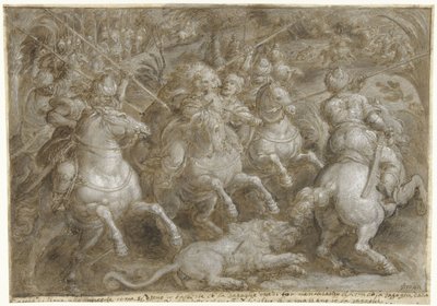 Chasse aux lions persans - Jan van der Straet