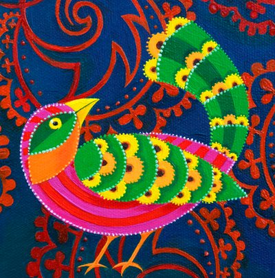 Oiseau à queue verte - Jane Tattersfield