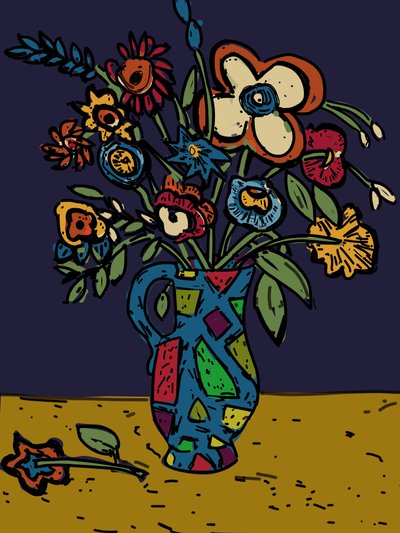 Fleurs dans un pichet en faïence - Jane Willingale