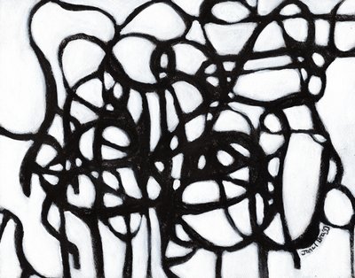 Composition en harmonie avec des lignes noires, c.2020 - Janel Bragg