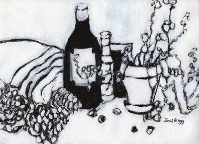 Nature morte avec huile d