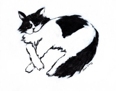 Thomas Lounging II, c. 2019 (technique mixte sur papier) - Janel Bragg