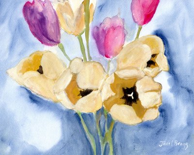 Tulipes sur la table à manger de maman, vers 2016 - Janel Bragg