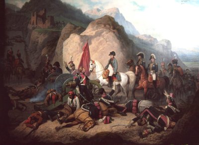 Napoléon dans les gorges de Somosierra - January Suchodolski