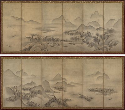 Paysage au clair de lune - Japan, Muromachi period
