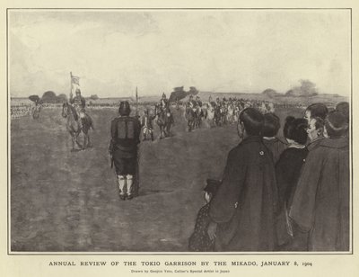 Revue annuelle de la garnison de Tokyo par le Mikado, 8 janvier 1904 - Japanese Photographer