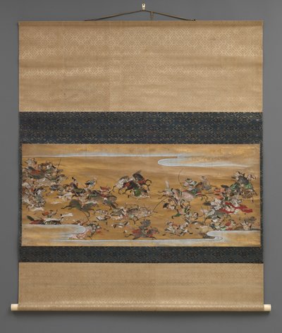 Scène de bataille dans les nuages - Japanese School