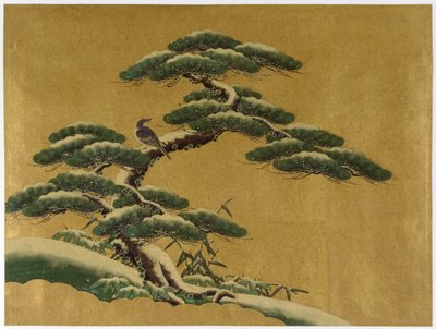 Oiseau dans un arbre - Japanese School