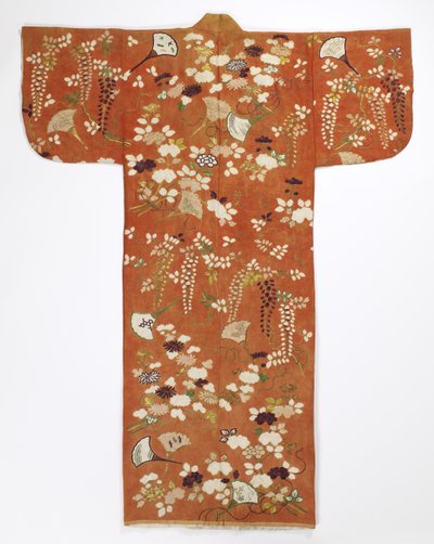 Kimono (furisode), fin du XVIIIe siècle - Japanese School