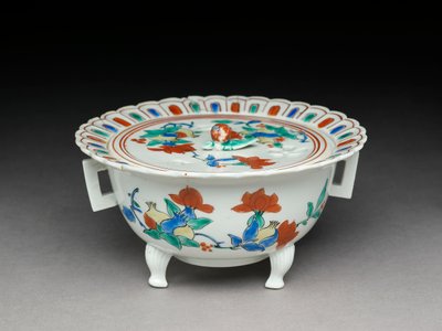 Bol Koro avec un couvercle plat, Kakiemon, 1680-1700 - Japanese School