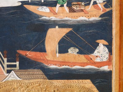 Osakazu Byobu - Paravent japonais à huit panneaux (peinture) - Japanese School