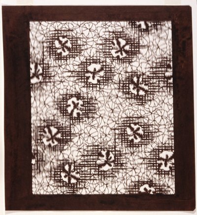 Pochoir : Nénuphars et motifs tissés - Japanese School