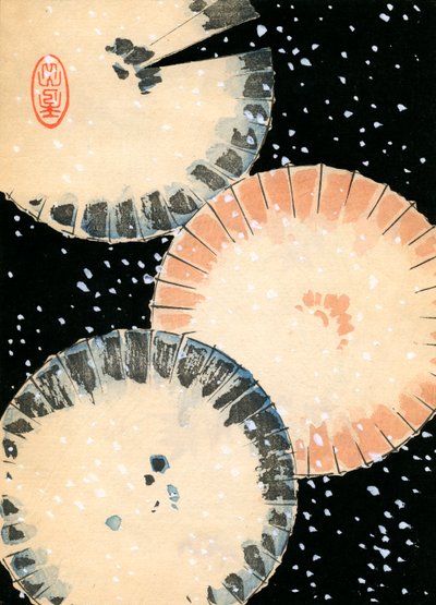 Trois Parapluies dans la Neige - Japanese School