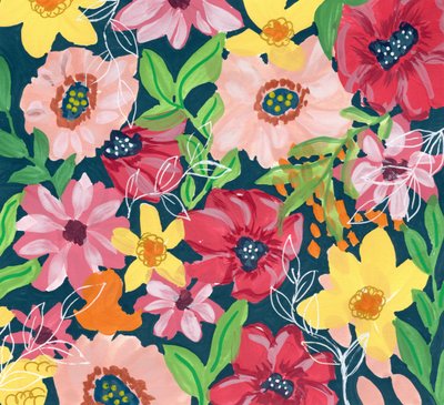 Fleurs peintes aux couleurs vives - Jasmine Goodwin