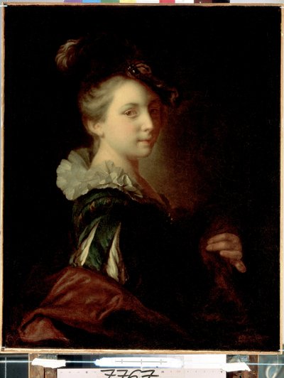 Jeune comédienne en costume de théâtre - Jean Alexis Grimou