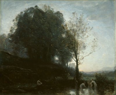 Nymphes au bain et enfant - Jean-Baptiste-Camille Corot