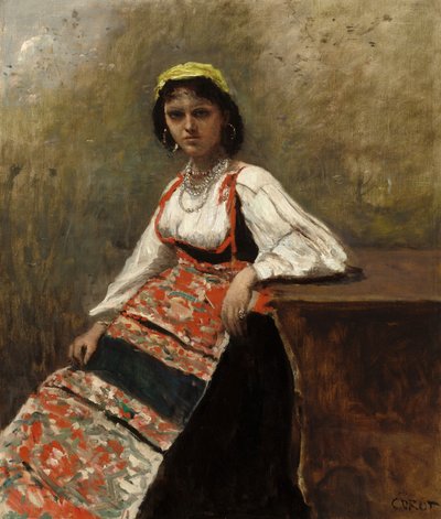 Femme italienne (La Morieri) - Jean-Baptiste-Camille Corot