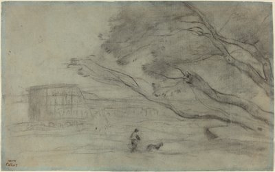 Souvenir : Paysage romain avec le Colisée - Jean-Baptiste-Camille Corot