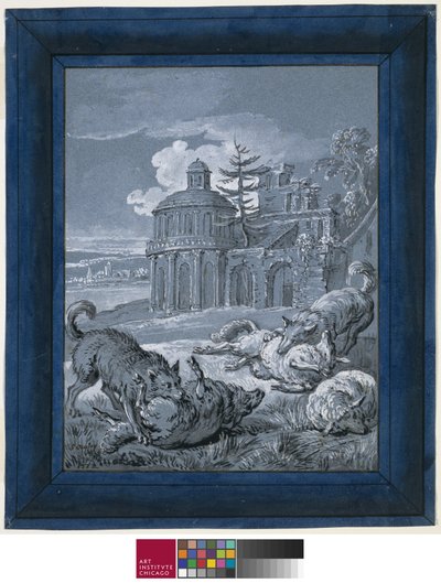 Loups attaquant des moutons (Rein de Trop II) 1732 - Jean Baptiste Oudry