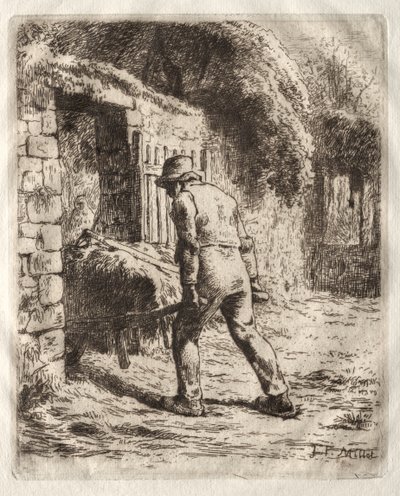 Paysanne avec une brouette - Jean-Francois Millet