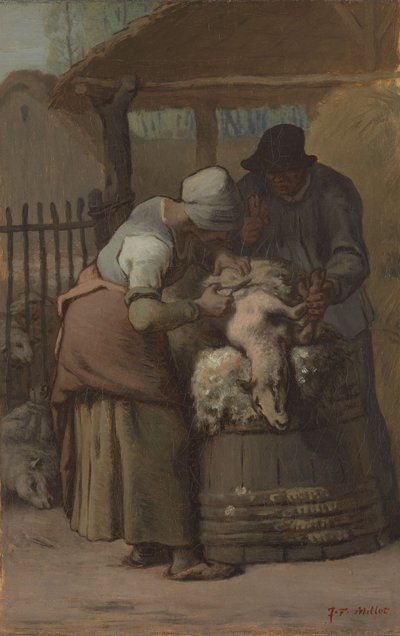 Les Oreillers de moutons - Jean-Francois Millet