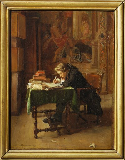 Jeune homme travaillant - Young man working ... - Jean Louis Ernest Meissonier
