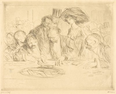 A la table de jeu (2e planche) (At the Gambling Table) (second plate) - Jean-Louis Forain