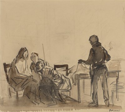 Avant le repas à Emmaüs - Jean-Louis Forain