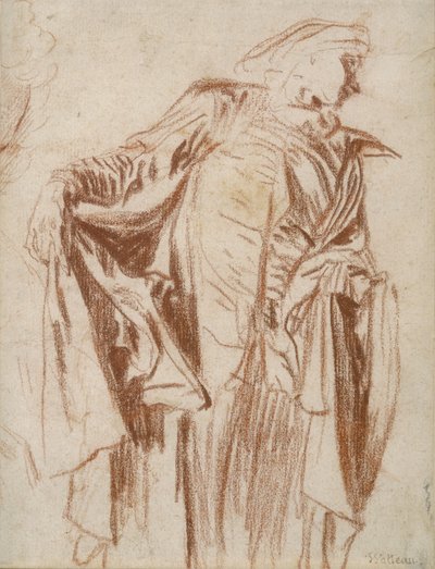 Acteur debout avec la tête tournée vers la droite, c. 1719-1720 - Jean Antoine Watteau