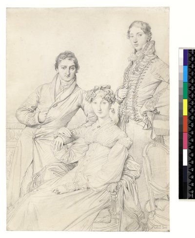 M. et Mme Woodhead avec le révérend Henry Comber jeune, 1816 - Jean Auguste Dominique Ingres