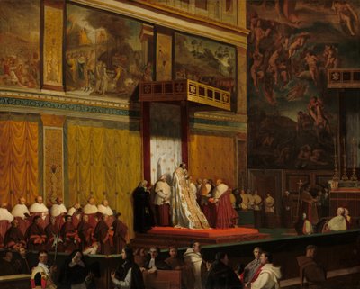 Le pape Pie VII dans la chapelle Sixtine - Jean Auguste Dominique Ingres