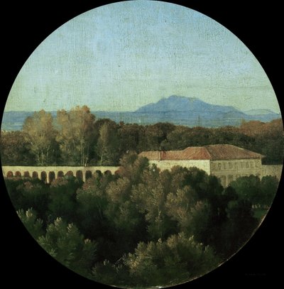Paysage romain avec aqueduc de la Villa Borghese, 1807 - Jean Auguste Dominique Ingres